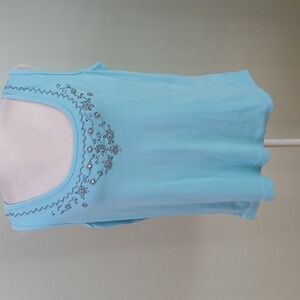 2/$15 White Stag Embellished Cotton Tank Top